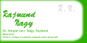 rajmund nagy business card